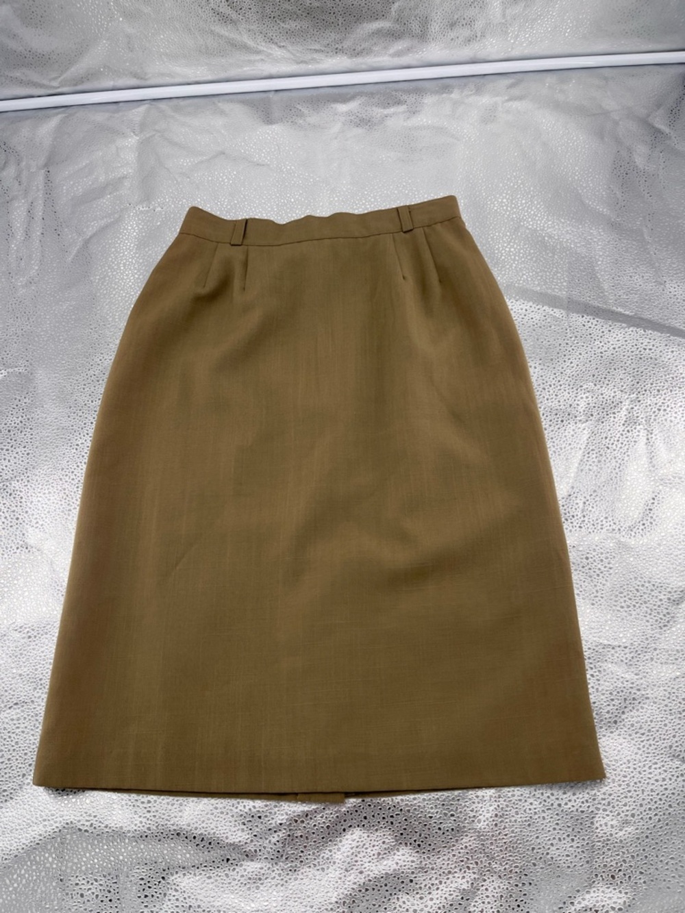 Casablanca Vintage Brown Midi Skirt with Back Button Detail Office Size 8